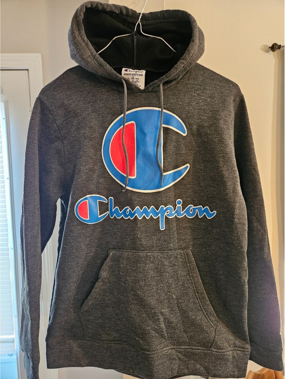 Vintage 90s Champion Logo Hoodie Size Large